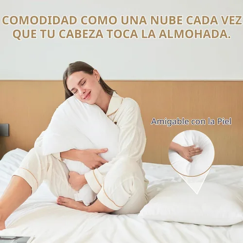 Vista 5 de Obruosci - Juego de 8 rellenos de almohada de lujo, de 16 x 16 pulgadas, hipoalergénicos, ultra suaves, de poliéster de microfibra blanca