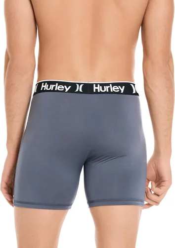 Vista 4 de Hurley calzoncillos tipo bóxer elásticos para hombre, paquete de 5 Combo de hojas de Dypsis