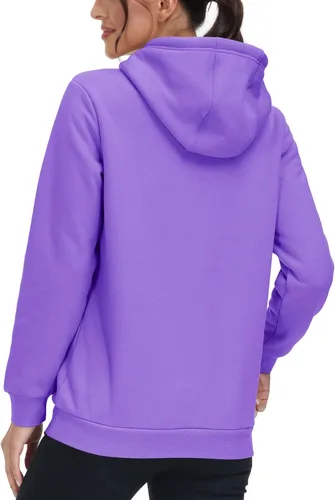 Vista 103 de MAGCOMSEN Sudaderas con capucha para mujer, con forro de sherpa, de vellón, para invierno, cálido, pesado, de algodón, con bolsillo