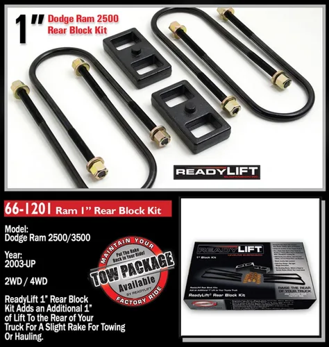 Vista 2 de Readylift 66-1201 Kit trasero de 1.0" para Dodge RAM 2500/3500 2WD/4WD, plateado