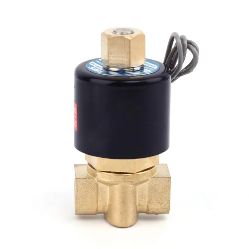 Vista 6 de SNS DC12V 1/4" válvula electromagnética eléctrica de latón del NPT agua normalmente abierta, aire, diesel 2WK025-N08
