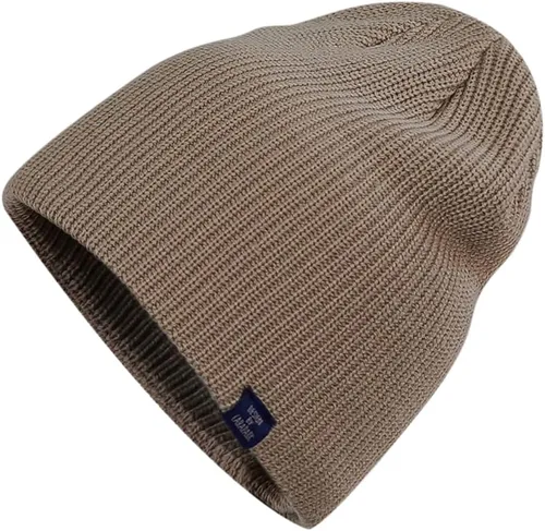 Vista 3 de Croogo Gorro de punto acanalado con puños para mujer, gorro de algodón para hombre y mujer, gorro de punto cálido para invierno