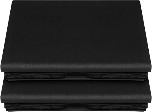 Vista 8 de Lirex Juego de 2 sábanas encimeras de tamaño individual, microfibra cepillada ultrasuave 1800, transpirable y sin arrugas, lavable a máquina (negro)