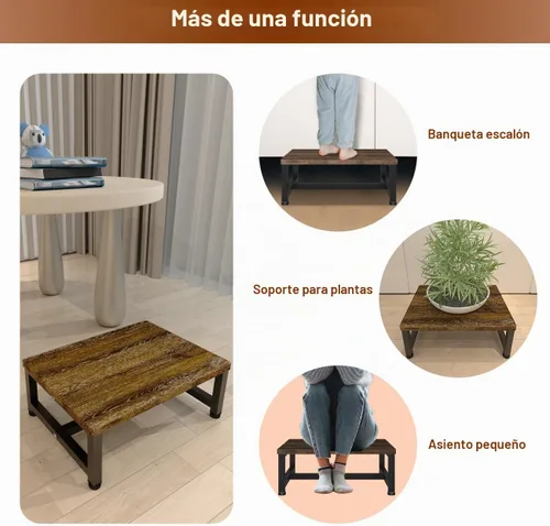 Vista 5 de Taburete de Paso de Madera para Niños Pequeños, Niños y Adultos, Taburetes de Paso Resistentes con Capacidad de Carga de 300 Libras, Taburete
