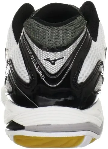 Vista 3 de Mizuno Zapatos de voleibol Wave Rally 4 para mujer, BlancoNegro