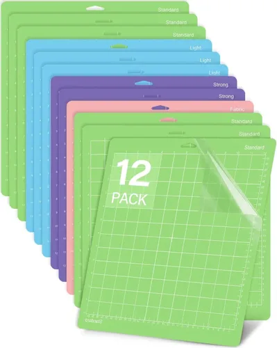 Vista 8 de Gwybkq Paquete de 4 alfombrillas de corte de 12 x 12 pulgadas, compatibles con Cricut Explore One/Air/Air 2/Maker 3/Maker accesorios de repuesto