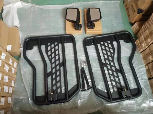 Vista 9 de SXMA JL1079 Puertas de tubo para 2 puertas 4x4 Piezas de acero medias puertas con espejos laterales Cuerpo de acero Protectores de armadura de tubo