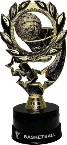Vista 2 de Express Medals Premios de trofeo de baloncesto en blanco o personalizados con 10 unidades (o más) con muñequeras