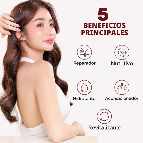 Vista 2 de Mascarilla Profesional Para El Cabello Ravenna Para Cabello Dañado - Brillo Intenso Y Humectación Para Todo Tipo De Cabello - Mascarilla