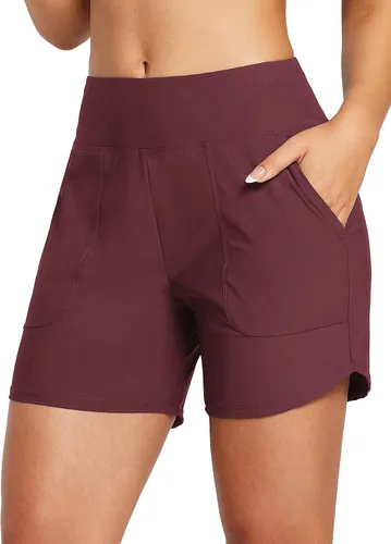 Vista 108 de baleaf Traje de baño de cintura alta de 3, 5, 7, 9 pulgadas, para mujer, de secado rápido, con bolsillos