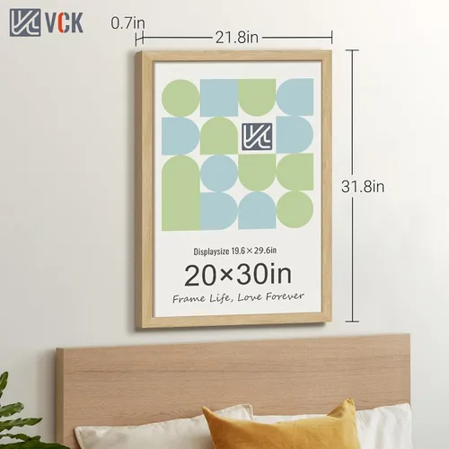 Vista 61 de VCK Marcos para póster de madera maciza de 22.375 x 34 pulgadas, marco de fotos A1 negro con montaje en pared, paquete de 3