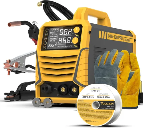 Vista 11 de TOOLIOM 135A Mini Soldador MIG de núcleo de flujo 110V Soldador MIG sin gas Flux MIG/Lift TIG/Stick Máquina de soldadura 3 en 1 Portátil