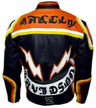 Vista 2 de Cafe Racer HDMM Mickey Rourke Marlboro Hombre Chaqueta de piel de vaca