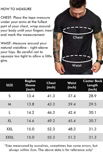 Vista 6 de COOFANDY Paquete de 2 camisetas ajustadas para hombre manga plisada camiseta de entrenamiento muscular camiseta larga para gimnasio