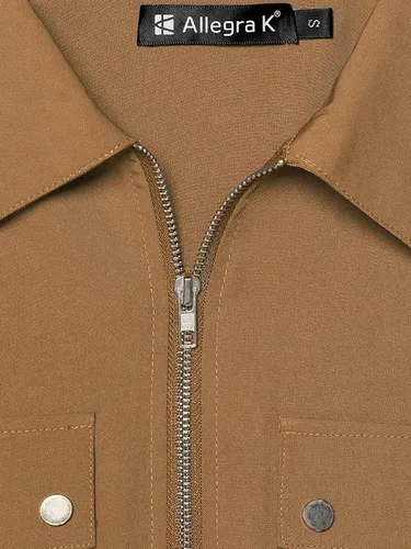 Vista 7 de Allegra K - Vestido para mujer con cinturón de rodilla y bolsillos múltiples