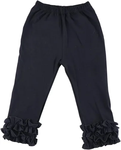 Vista 4 de Wennikids Conjunto de pantalones raglán con volantes y mangas con volantes para bebé