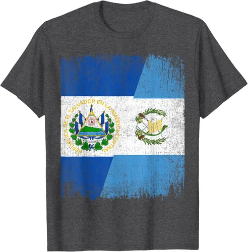 Vista 29 de Camiseta Half El Salvador Bandera de Guatemala con raíces guatemaltecas