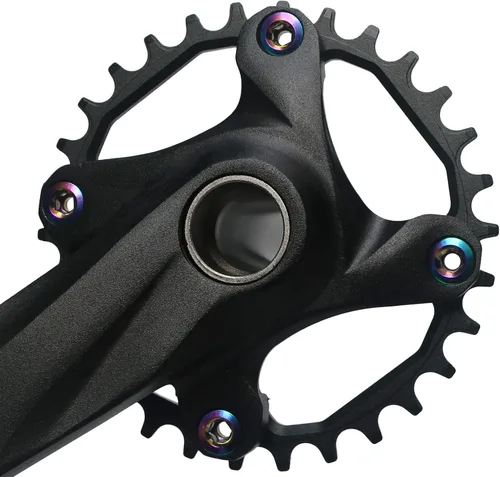 Vista 3 de Juego de bielas de 6.693 in 30T 32T 34T 36T 38T Bicicleta de montaña de una sola velocidad Ciclismo Bicicleta de carretera Juego de brazo de manivela
