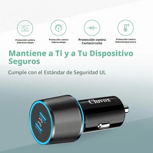 Vista 6 de Paquete de 6 cargadores de coche USB C, carga rápida de 40 W para iPhone 17/16 Pro Max/Plus/16 SE/15/14, Samsung Galaxy S25 Negro