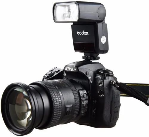 Vista 3 de Godox TT350N 2.4G HSS 1/8000s TTL GN36 Flash Speedlite Inalámbrico para Nikon DSLR D810 D800 D750 D700 D610 D7100 D5200 D90 y Cámara Digital Sin