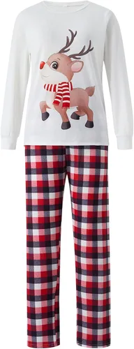Vista 6 de WephuPSho Pijamas de Navidad para la familia, conjunto de pijamas de Navidad a juego
