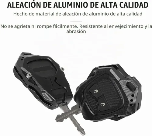 Vista 6 de JeCar - Funda para llavero de aleación de aluminio, accesorios de protección para Jeep Wrangler JK JKU 2008-2017