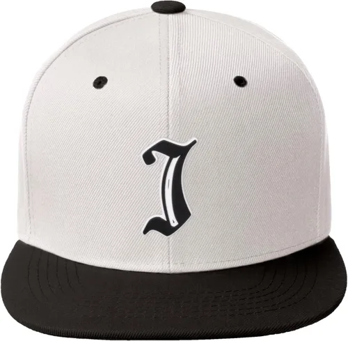 Vista 1557 de Daxton Gorra clásica con visera de billete plano con letras del alfabeto inglés antiguo de la A a la Z