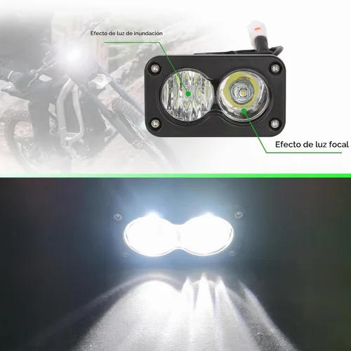 Vista 5 de motoparty - Kit de faros delanteros para Sur-Ron Segway X260, módulos de luz de foco o inundación Blanco