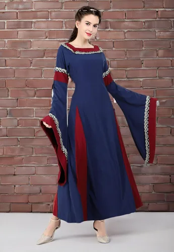 Vista 101 de Kranchungel - Vestidos renacentistas de estilo medieval/irlandés/campesino para mujer; disfraz de hada, para bailes