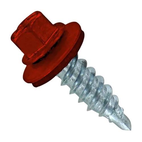Vista 48 de Fasteners Plus ST Fastening Kwikseal Woodbinder Tornillos de Metal a Madera #10 X 1 Burgundy con Arandela de Goma EPDM, 250 Unidades - Diseñados