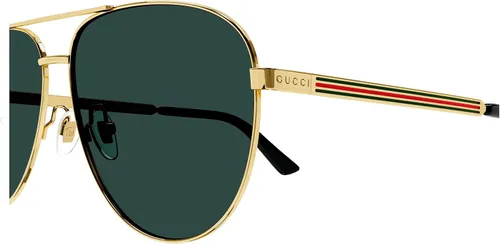 Vista 4 de Gucci GG1233SA - Gafas de sol con forma de aviador + paquete con kit de gafas de lujo eSHADES, Oro