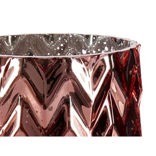 Vista 4 de Jarrón Gift Decor Rosa Cristal Espiga Tallado 11,3 x 19,5 x 11,3 cm (6 Unidades)