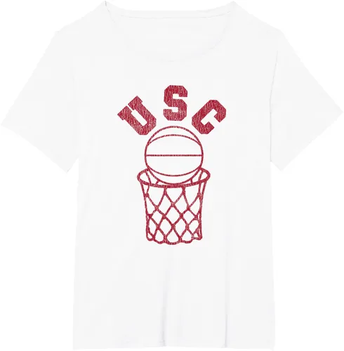 Vista 21 de USC USC Basketball Trojans - Camiseta de aro estilo retro de los años 80