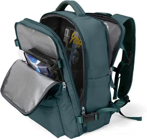Vista 25 de WONHOX - Mochila grande de viaje, equipaje de mano aprobado para vuelos, mochila para portátil de trabajo y negocios para mujeres y hombres