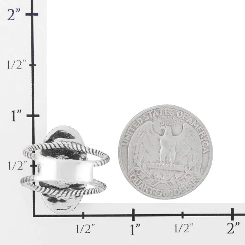 Vista 4 de Anillo turquesa de plata de ley 925 con piedras preciosas genuinas tamaño 6 a 11 (elige color)
