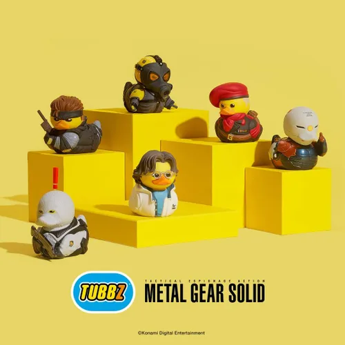 Vista 6 de TUBBZ Edición en caja: Metal Gear Solid - Figura de vinilo de pato de goma Dr Hal Otacon Emmerich Cosplaying