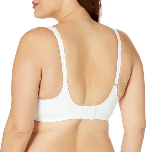 Vista 2 de Playtex Camiseta inalámbrica convertible con control de rebote para mujer, brasier sin varillas de soporte completo, Blanco