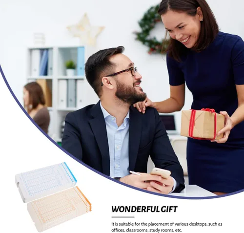 Vista 9 de Gadpiparty Tarjetas de tiempo semanales para empleados, hoja de tiempo, tarjetas térmicas semanales para reloj de tiempo, registrador de asistencia