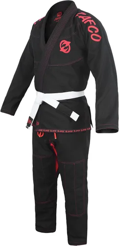 Vista 5 de Jiu Jitsu Gi brasileño BJJ Gi para hombres y mujeres Grappling gi Uniforme Kimonos ligero, preencogido, con cinturón blanco