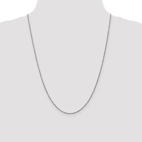 Vista 2 de 14k White Gold 16 Inch 1.7mm Ropa Chain Necklace Pendant Charm Fine Jewelry For Women Gifts For Her