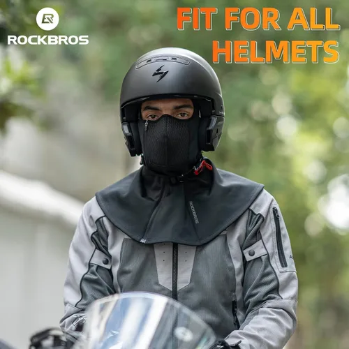 Vista 5 de ROCKBROS Pasamontañas de esquí con cremallera, cubierta completa de invierno, impermeable, para hombres y mujeres, capucha de forro polar