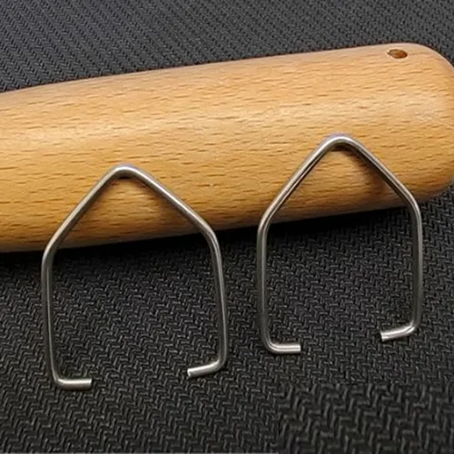 Vista 4 de Paquete de 10 cucharas de madera, accesorios de gancho de mango de utensilios de madera, ganchos para colgar, cierre de anillo para utensilios