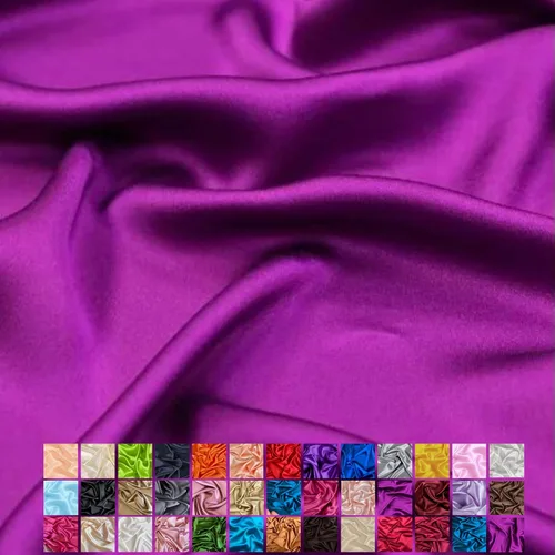 Vista 26 de Yard - Tela de satén sedosa elástica de alta calidad - Tela para vestidos y faldas - Suave como la seda, brillo metálico, ideal para bodas y diseño