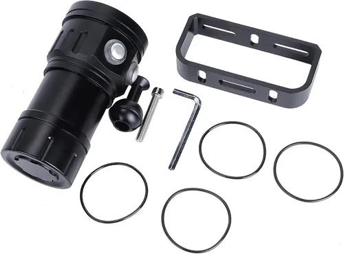 Vista 6 de Luz de buceo, linterna de buceo 18000 lúmenes IPX8 impermeable buceo antorcha buceo luces de buceo 1,640.4 ft subacuática LED linterna sumergible