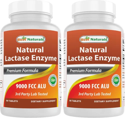 Vista 9 de Best Naturals Tabletas de alivio de intolerancia a la lactosa con enzima lactasa natural, lactasa de acción rápida de alta potencia, 9000 ALU FCC