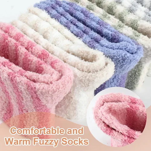 Vista 7 de FYC - Calcetines de invierno, para mujer, cálidos, de lana suave y gruesa, regalo de Navidad, calcetines deportivos acogedores, regalo para mujer