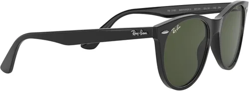 Vista 9 de Ray-Ban Gafas de sol redondas fotocromáticas Wayfarer Ii Evolve RB2185 para hombre Negro/G-15 Verde