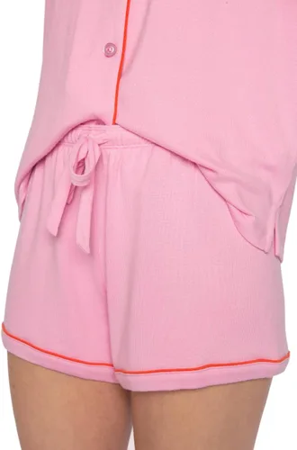 Vista 6 de PJ Salvage Women's The Summer I Turned Pretty Lounge Sleeve Button Down Shirt and Bottom Shorts Pajama Set