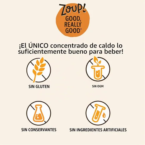 Vista 6 de Zoup! Concentrado culinario de caldo de hueso de res, paquete de 1, 7 onzas