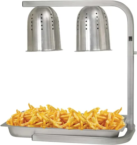 Vista 3 de Winco Bombilla profesional de pie libre lámpara de calor, doble, aluminio